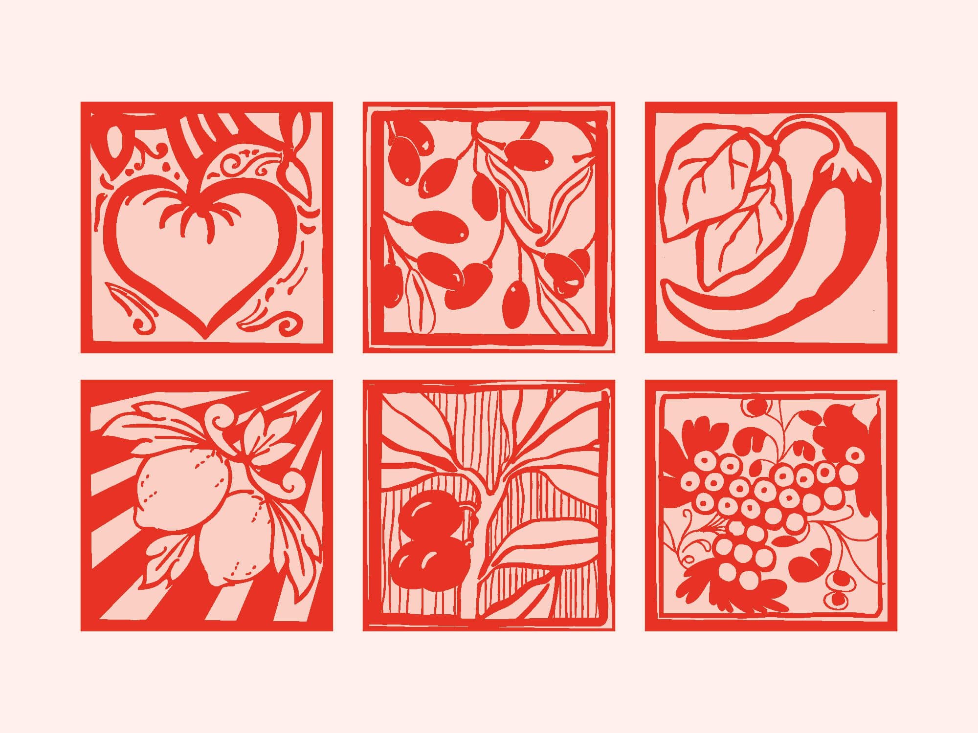 Ichetkar dessine des carreaux représentant des éléments en rapport avec l’univers de la marque, de celui de la cuisine, et de son chef Marcolino