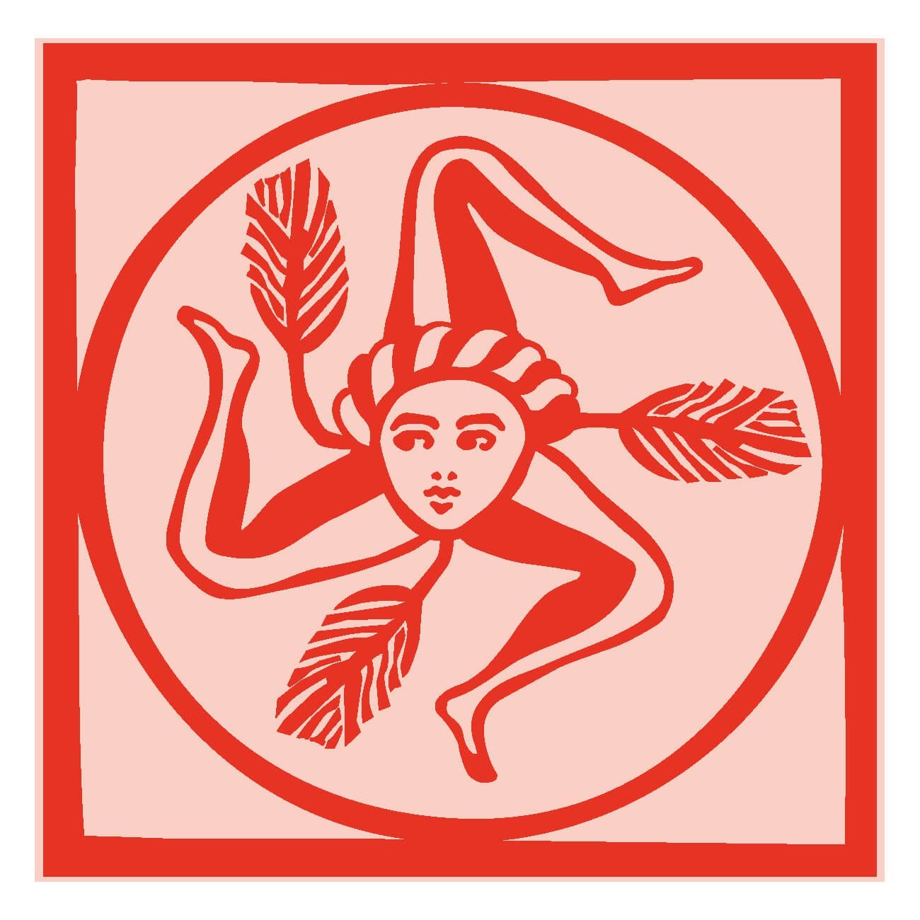 IchetKar redessine le triskèle, symbole de la Sicile pour l'identité du chef italien marcolino