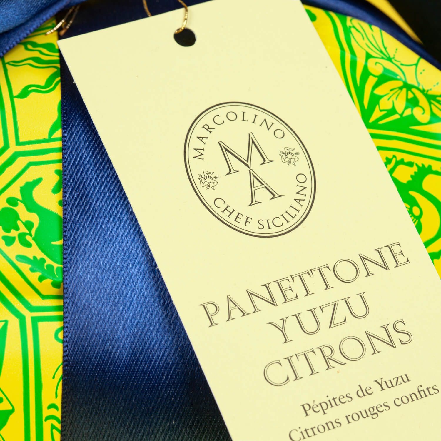 ich&kar confectionne l'étiquette du panettone du chef sicilien Marcolino, saveur yuzu!