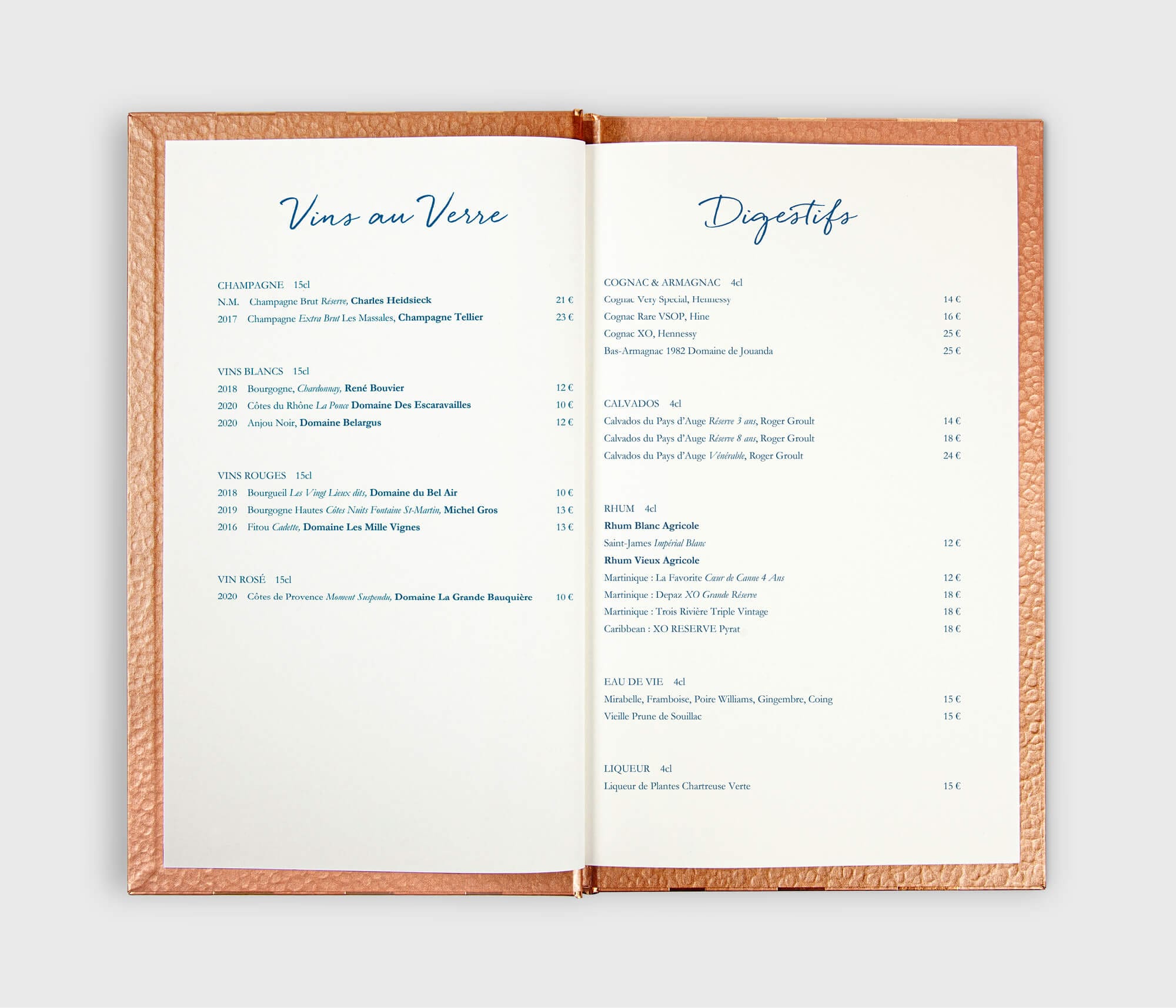 La direction artistique de la carte des vins du restaurant Gaya du chef Pierre Gagnaire est réalisé par IchetKar