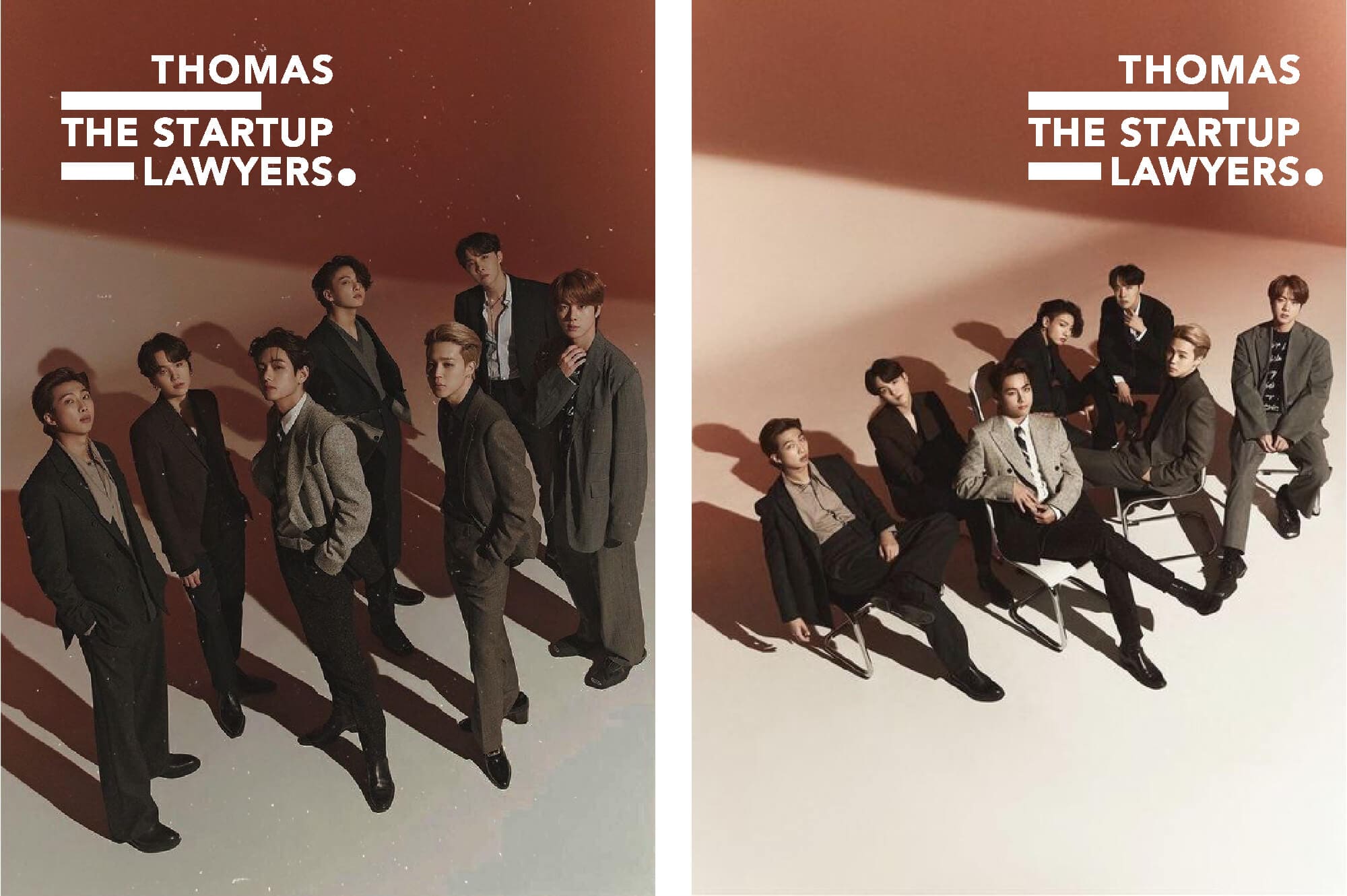 direction artistique pour photo du groupe THomas the startup lawyers un cabinets d'avocat milan paris berlin signée ichetkar