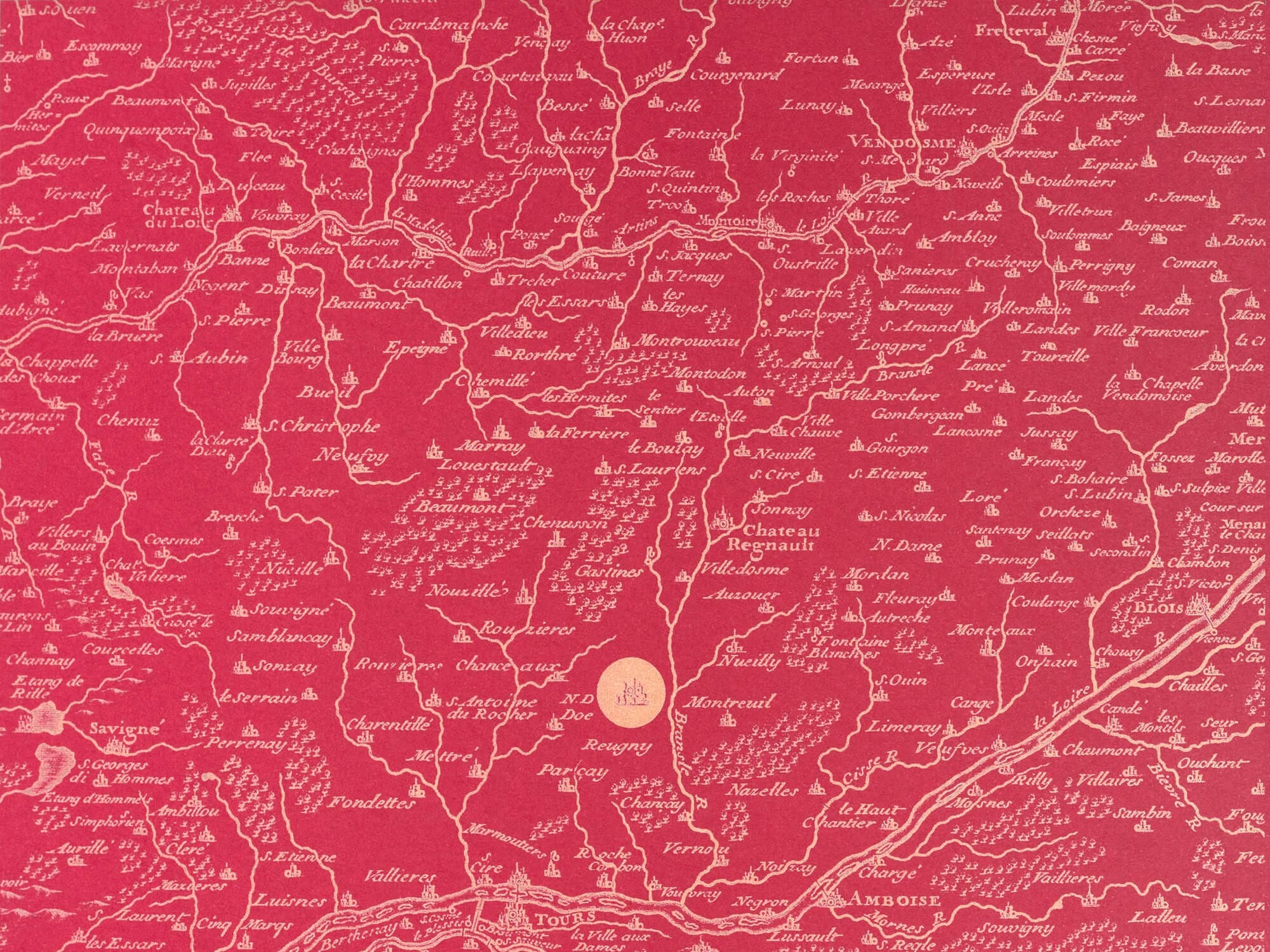 La carte des provinces autour du château louise de la vallière, le baroque du XVIIe, signé ichetkar