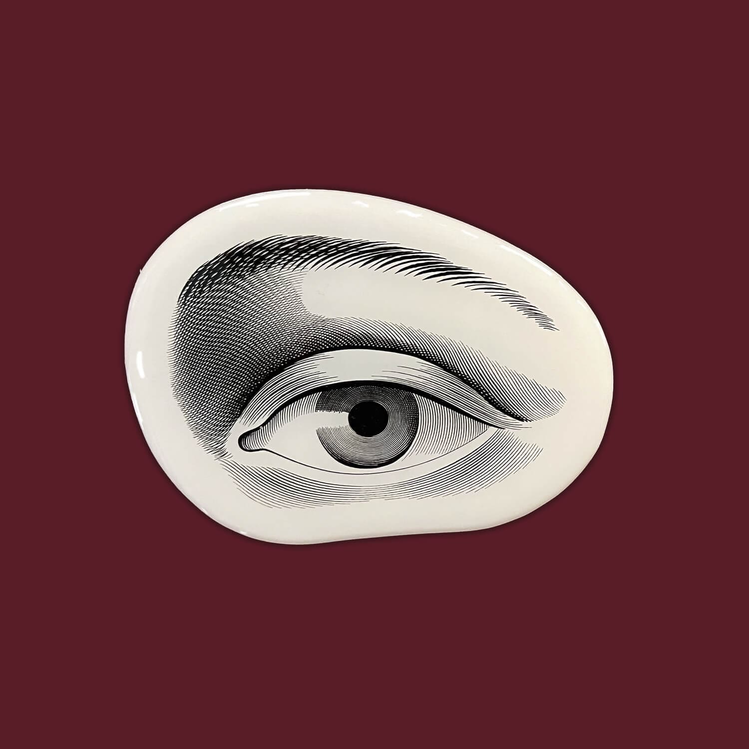 l'oeil illustré façon gravure pour la cite du vin de bordeaux, design ichetkar