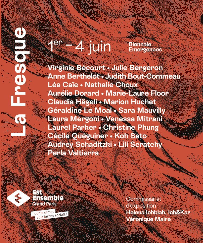 Helena Ichbiah, Ichetkar et Véronique Maire commissaires de la 7e biennale Emergences au CND Une mise en relief une vingtaine d'artisans d'art du territoire est ensemble, au sein de l’exposition La Fresque 