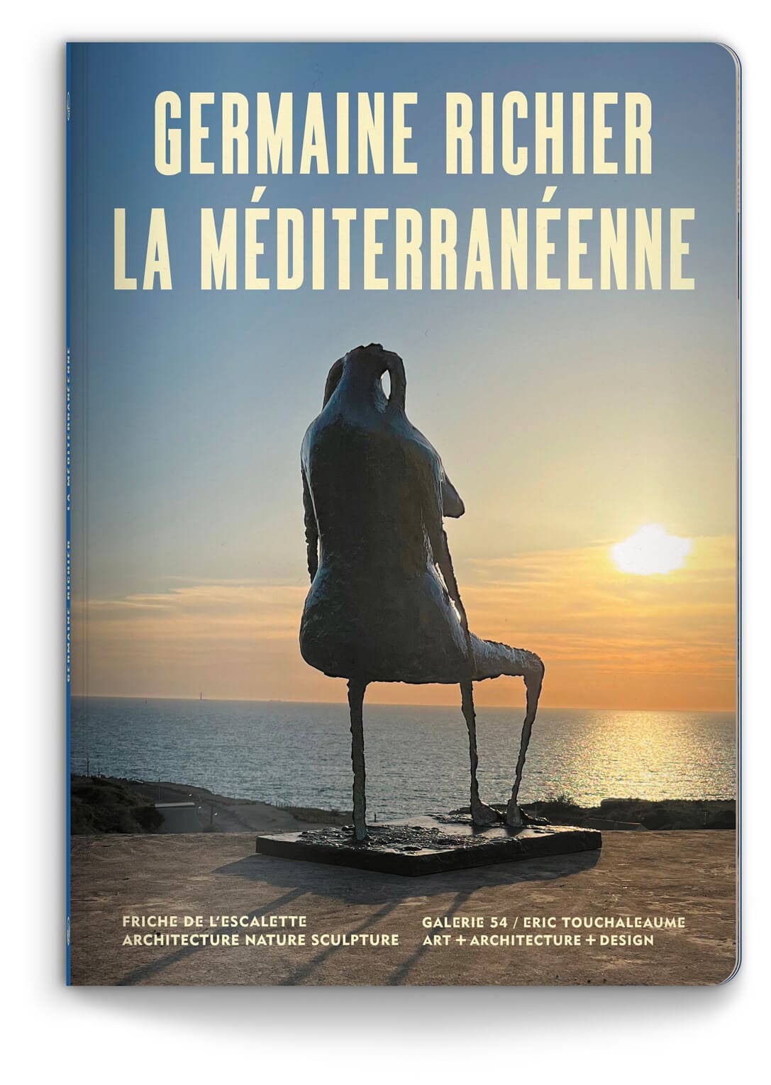 Couverture du livre de l'exposition Germaine Richier la méditerranéenne à la friche de l'escalette avec l'oeuvre L'Eau, direction artistique du catalogue d'artiste par IchetKar