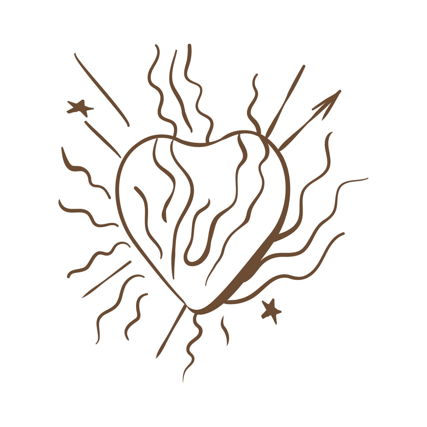 Le hiéroglyphe "Passionate flow" par Ichetkar est un symbole aztèque empreint de la culture mexicaine, créé pour le spa Esperanza.