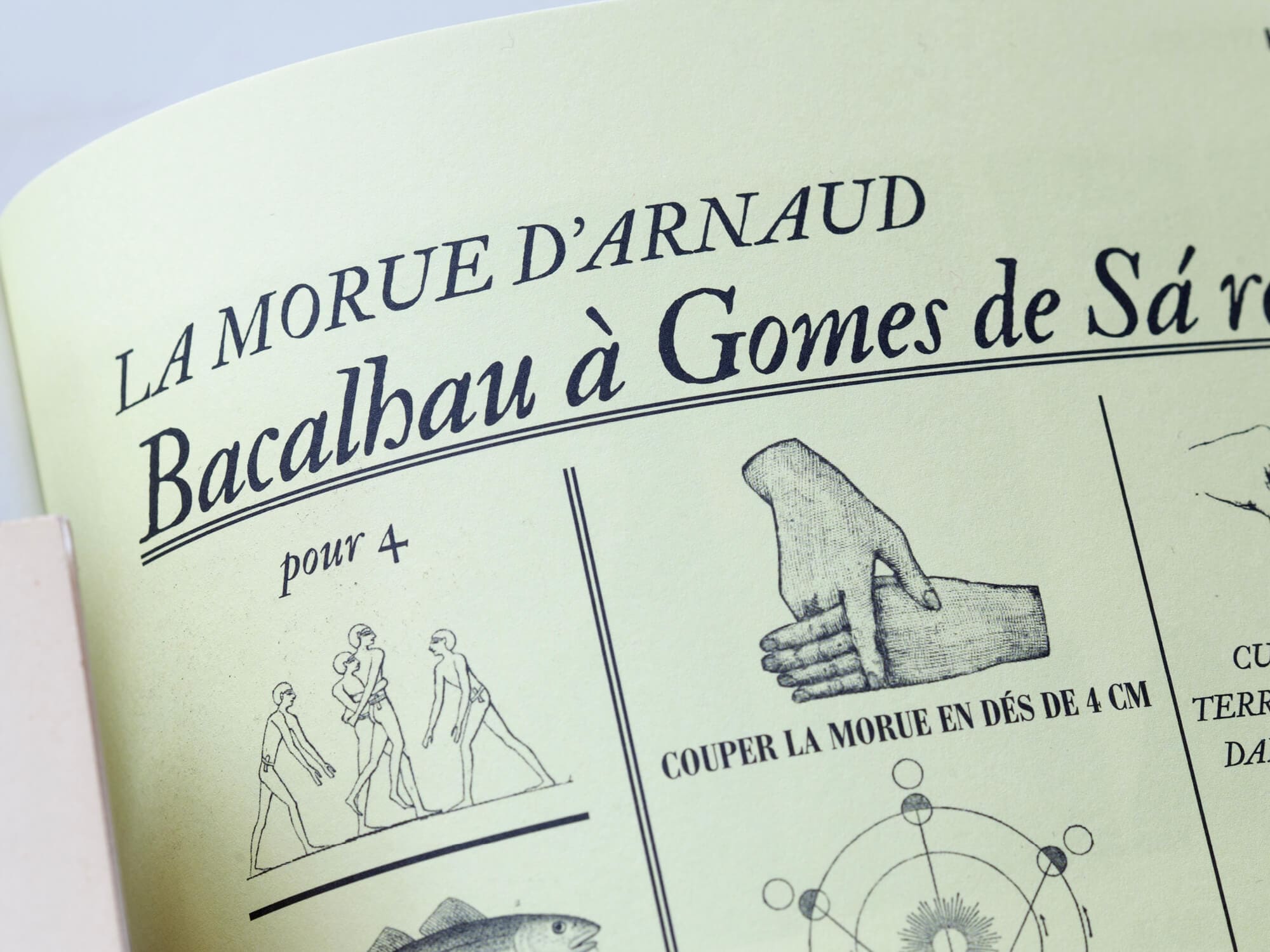 zoom sur la page de la recette de la morue d'Arnaud, bacalhau a gomes de sa design by ichetkar