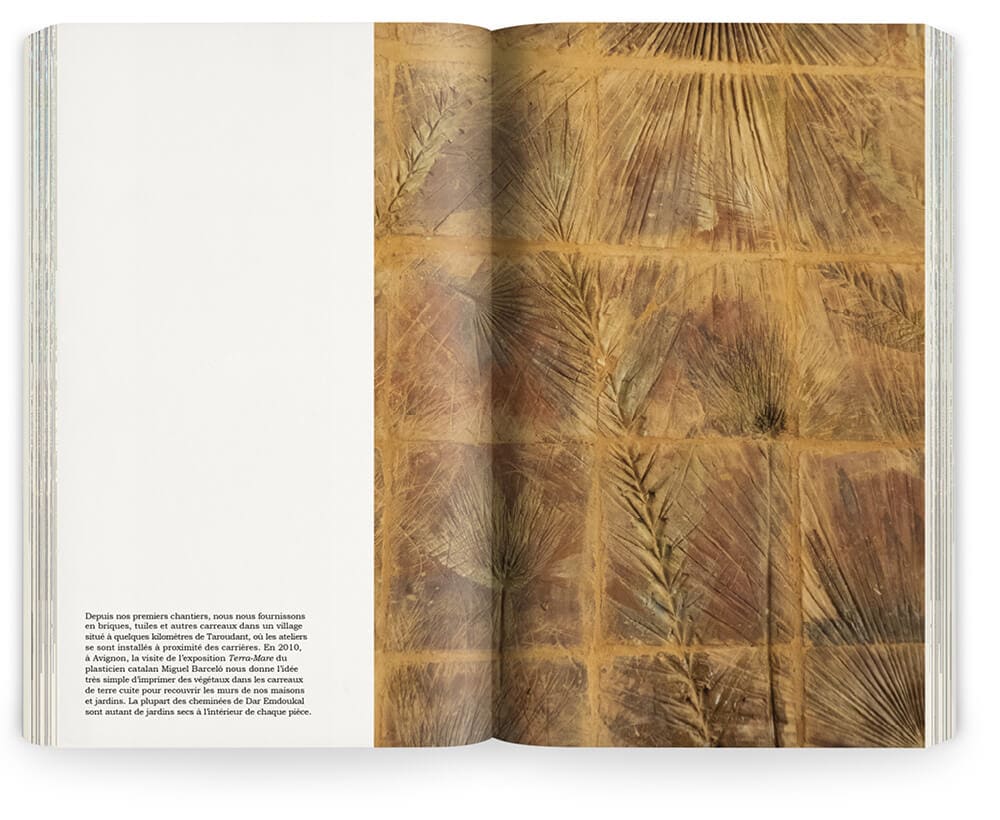 Les paysagistes Ossart et Maurières réalise un jardin à Dar Emdoukal au Maroc, photographie de Marie Taillefer, édition Pyramyd, design graphique IchetKar