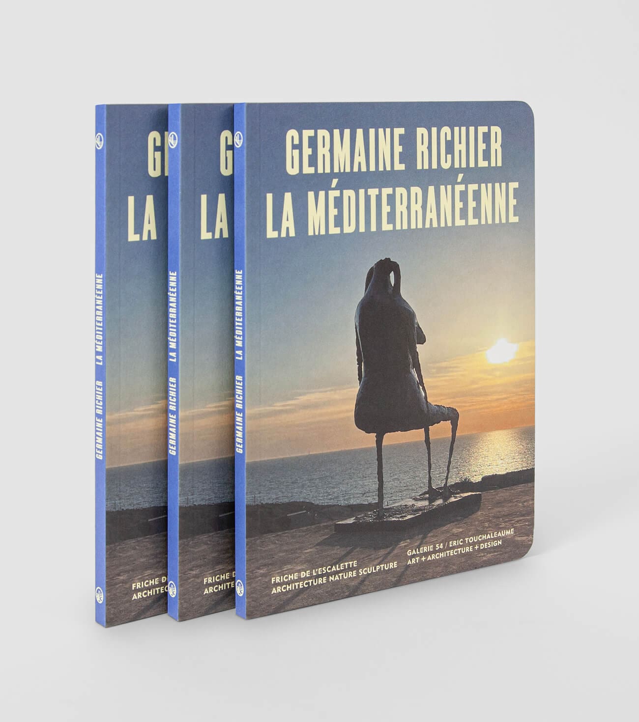 Couverture du livre de l'exposition Germaine Richier la méditerranéenne à la friche de l'escalette avec l'oeuvre L'Eau, direction artistique du catalogue d'artiste par IchetKar